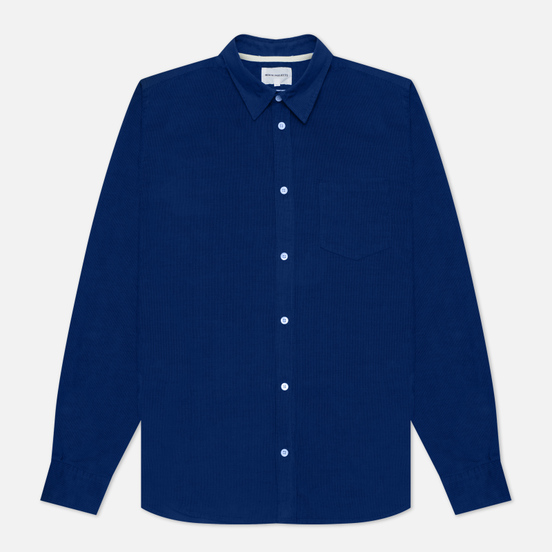 Мужская рубашка Norse Projects Osvald Corduroy Ultra Marine