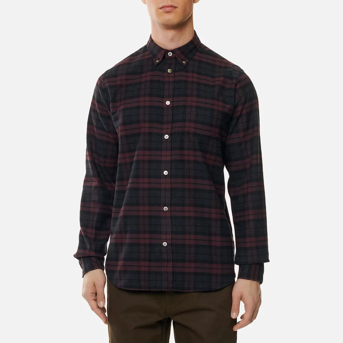 Norse Projects Мужская рубашка Anton Brushed Flannel Check