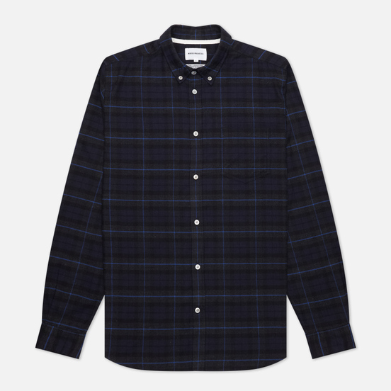 Мужская рубашка Norse Projects Anton Brushed Flannel Check Navy Check