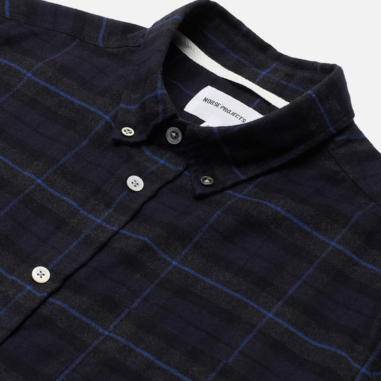 Мужская рубашка Norse Projects Anton Brushed Flannel Check Navy Check