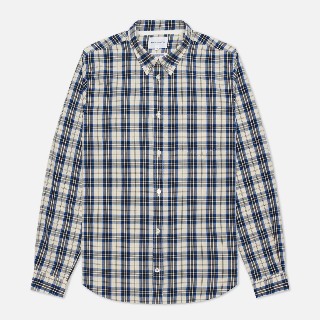 Norse Projects Мужская рубашка Osvald Button Down Light Check