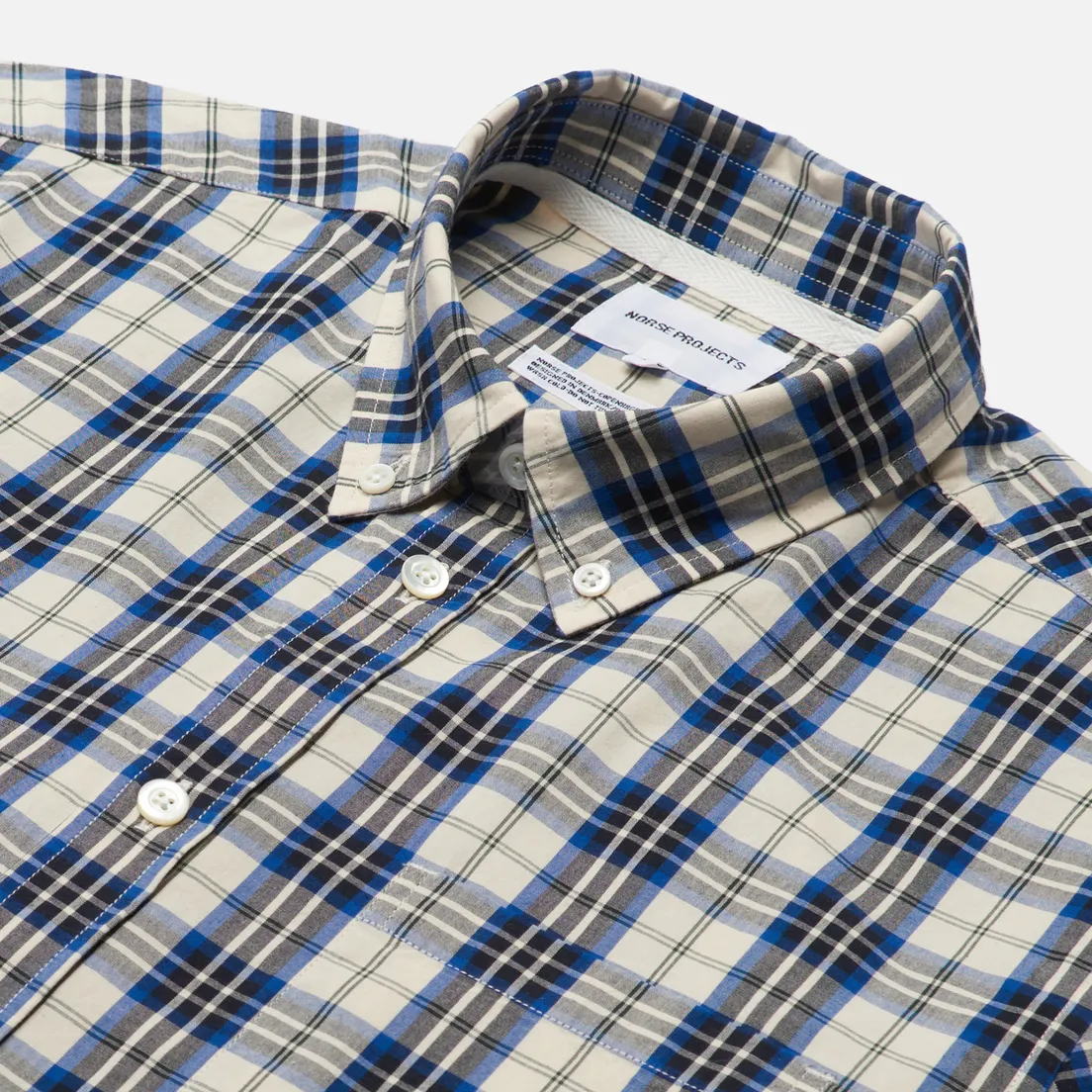 Norse Projects Мужская рубашка Osvald Button Down Light Check