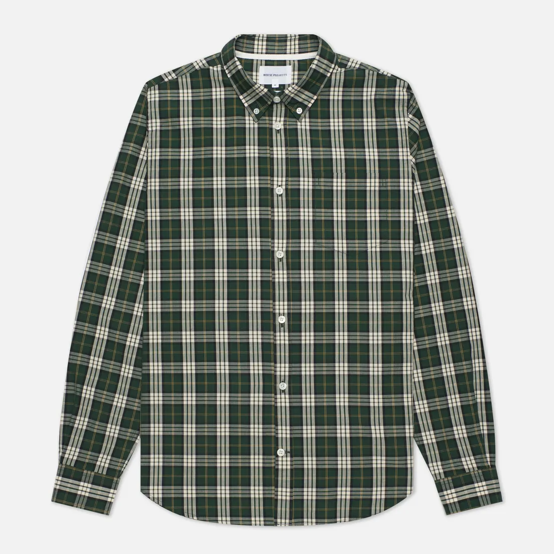 Norse Projects Мужская рубашка Osvald Button Down Light Check