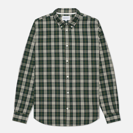 Мужская рубашка Norse Projects Osvald Button Down Light Check, цвет зелёный, размер L