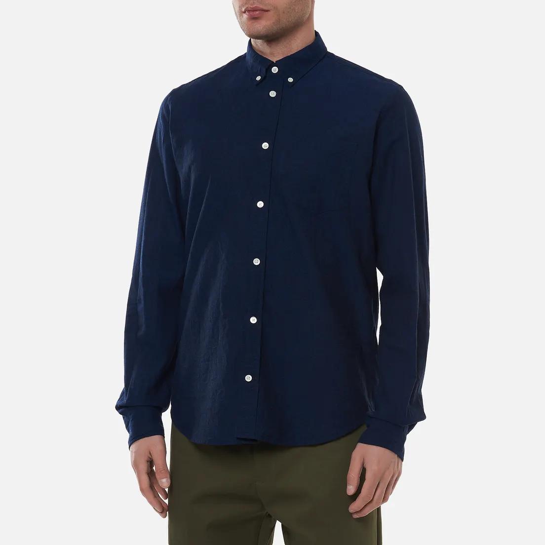 Norse Projects Мужская рубашка Osvald Button Down Cotton Linen