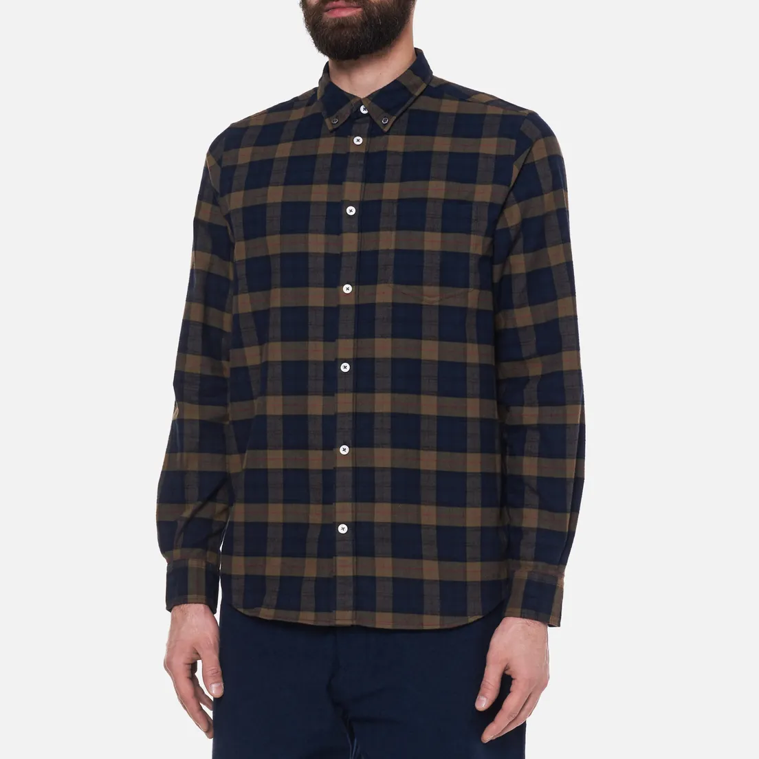 Norse Projects Мужская рубашка Anton Brushed Flannel Check