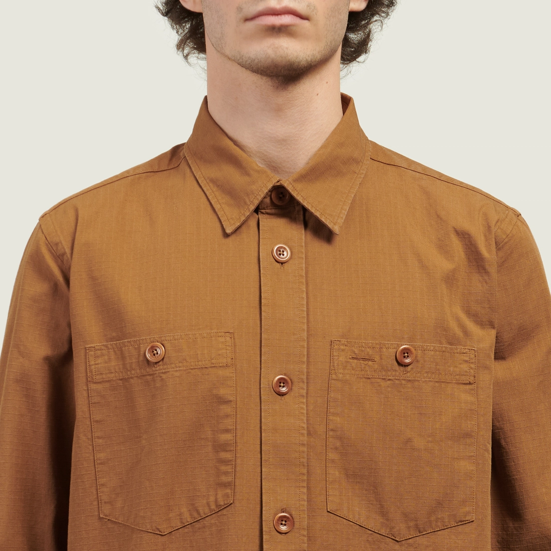 Norse Projects Мужская рубашка Algot Cotton Ripstop Relaxed