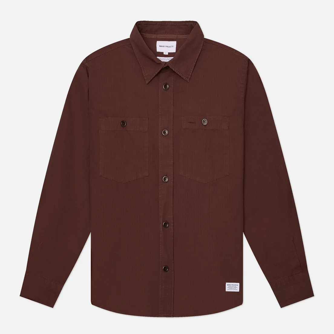 Norse Projects Мужская рубашка Algot Cotton Ripstop Relaxed