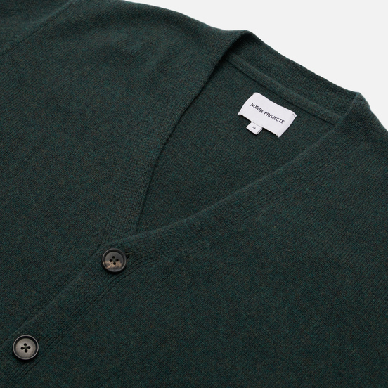 Мужской кардиган Norse Projects Adam Lambswool Forest Green