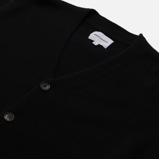 Мужской кардиган Norse Projects Adam Lambswool Black