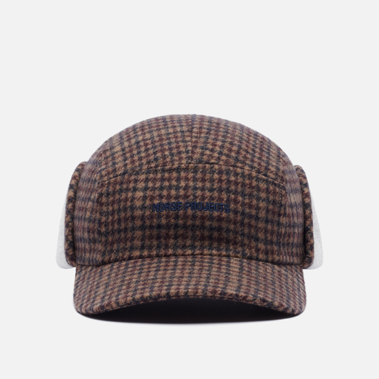 Кепка Norse Projects Wool Flannel Flap Utility Khaki Check