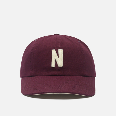 Кепка Norse Projects Light Canvas Felt N 8 Panel, цвет бордовый
