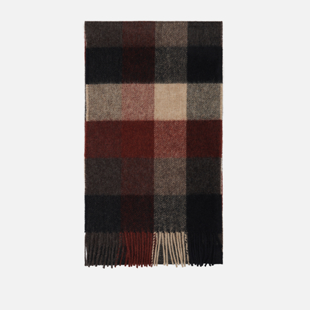 Шарф Norse Projects Moon Checked Lambswool, цвет коричневый