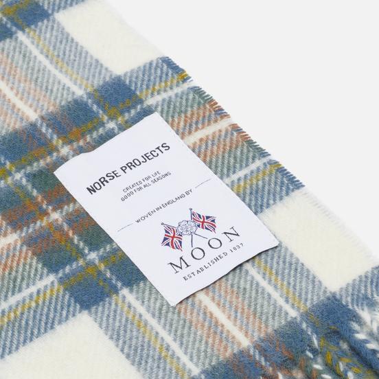 Шарф Norse Projects Moon Checked Lambswool Scoria Blue