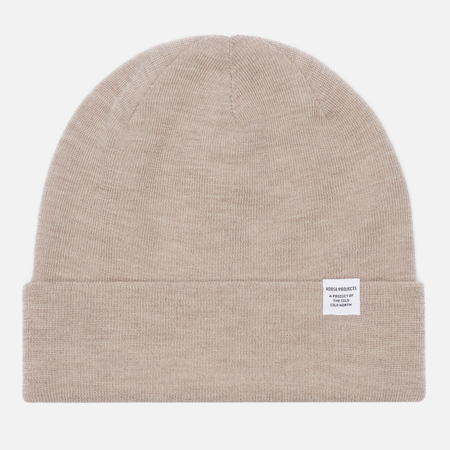 Шапка Norse Projects Norse Top Beanie, цвет бежевый