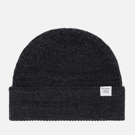 Шапка Norse Projects Wool Cotton Rib, цвет серый