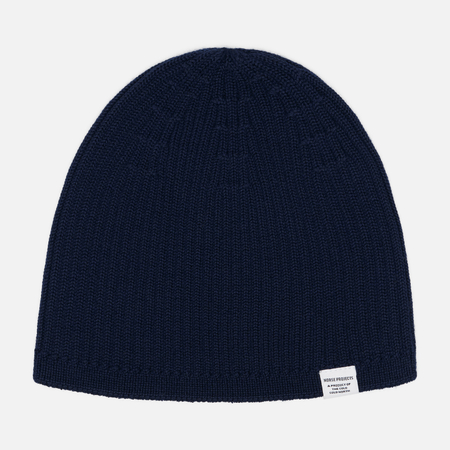 Шапка Norse Projects Tech Merino Ribbed, цвет синий