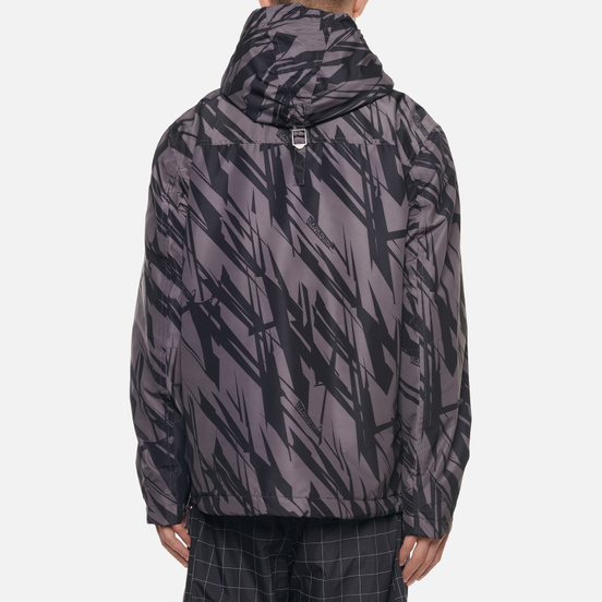 Мужская куртка анорак Napapijri Rainforest Pocket Print Grey/Black