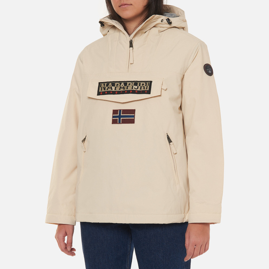 Женская куртка анорак Napapijri Rainforest Pocket 3 Whitecap Gray