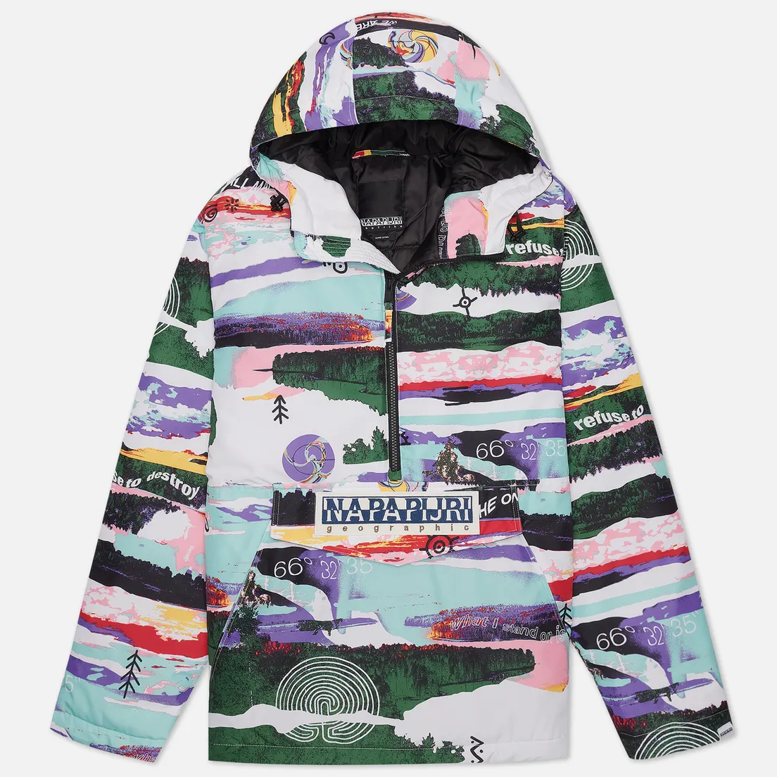 Napapijri Мужская куртка анорак Revontulet All Over Print