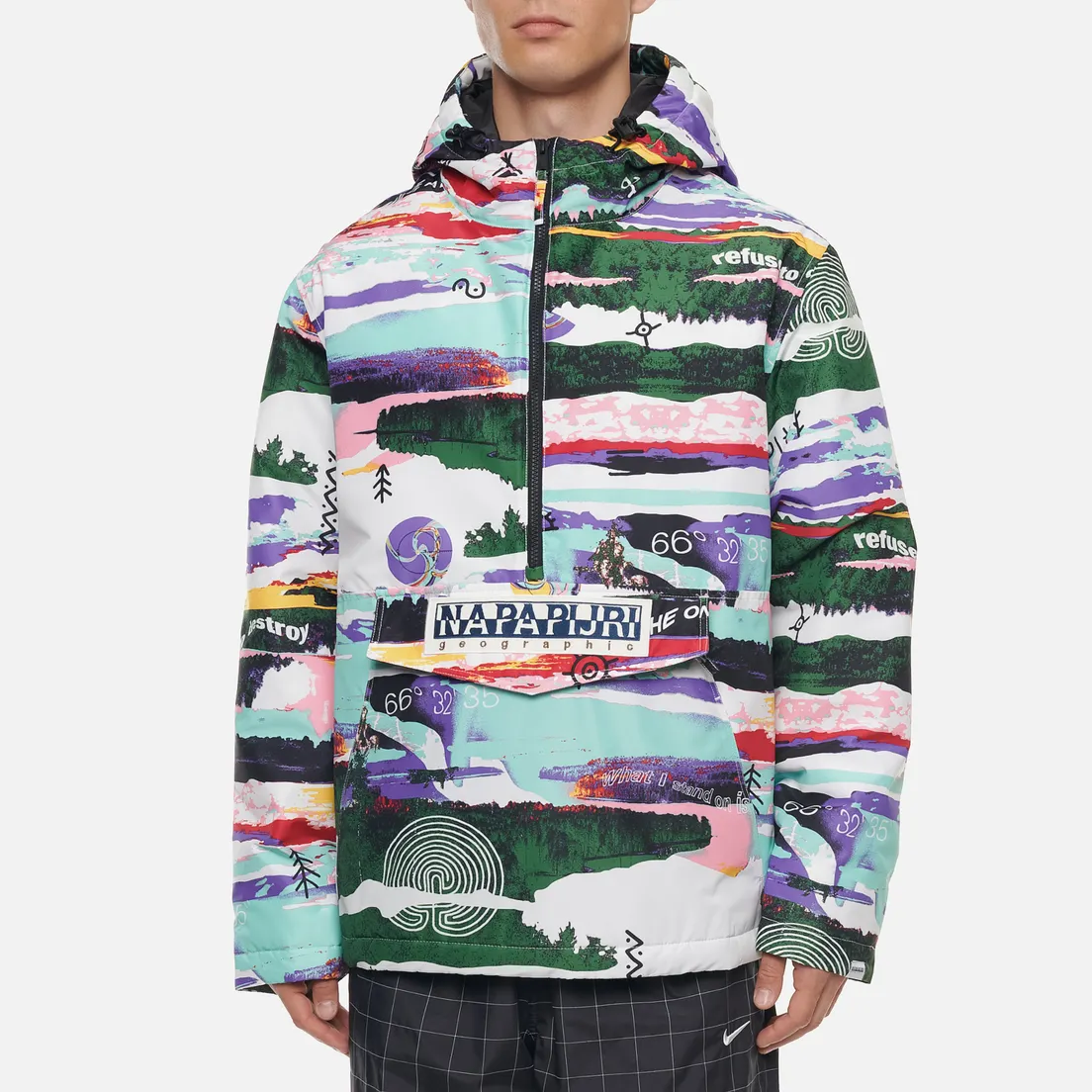 Napapijri Мужская куртка анорак Revontulet All Over Print