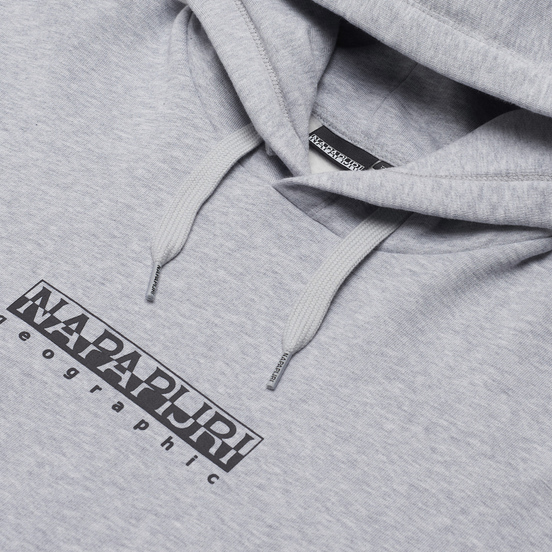Мужская толстовка Napapijri Box Hoodie Light Grey Melange
