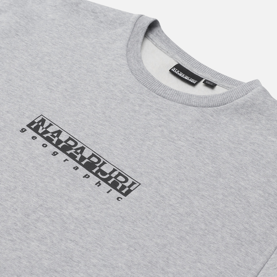 Мужская толстовка Napapijri Box Crew Light Grey Melange
