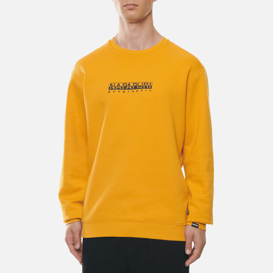 Мужская толстовка Napapijri Box Crew Yellow Solar
