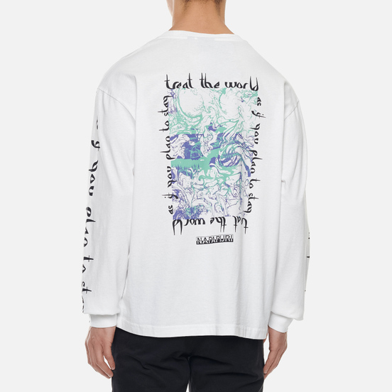 Мужской лонгслив Napapijri Tunturi Bright White