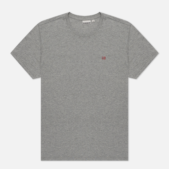 Мужская футболка Napapijri Salis Crew Medium Grey Melange