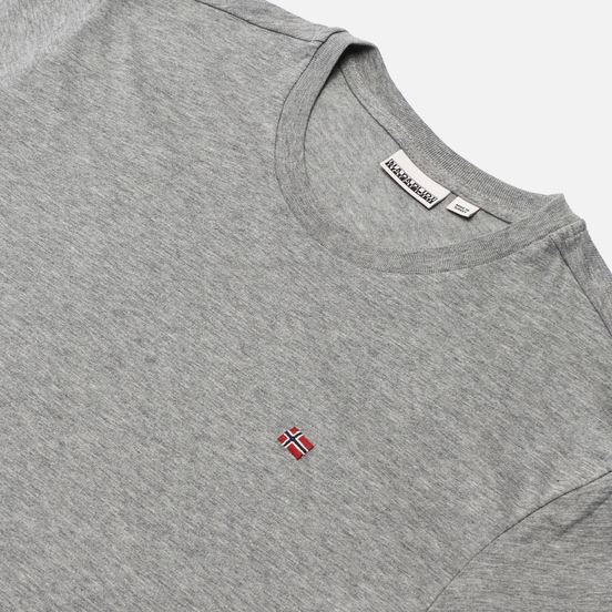 Мужская футболка Napapijri Salis Crew Medium Grey Melange
