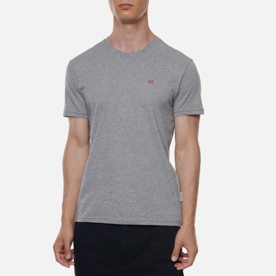 Мужская футболка Napapijri Salis Crew Medium Grey Melange