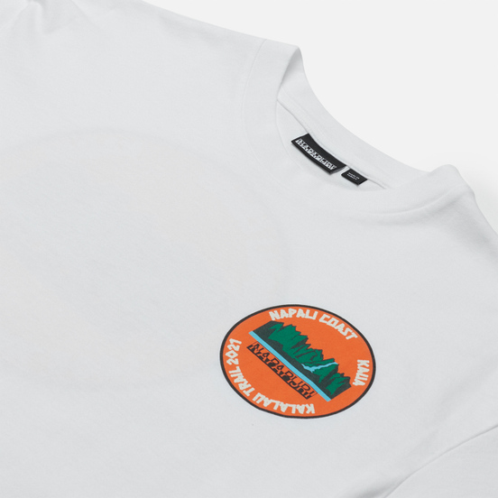 Мужская футболка Napapijri Alhoa Graphics White/Green/Orange