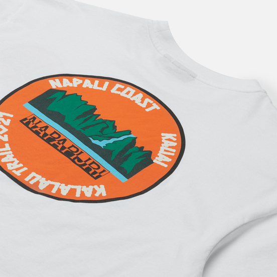 Мужская футболка Napapijri Alhoa Graphics White/Green/Orange
