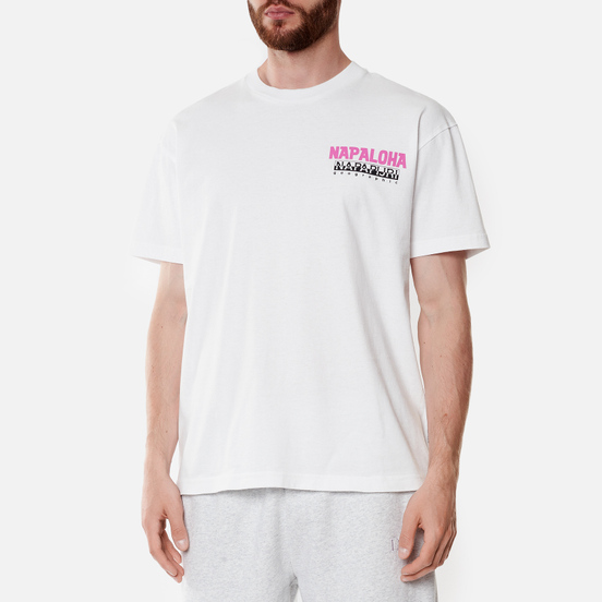 Мужская футболка Napapijri Alhoa Graphics White/Pink