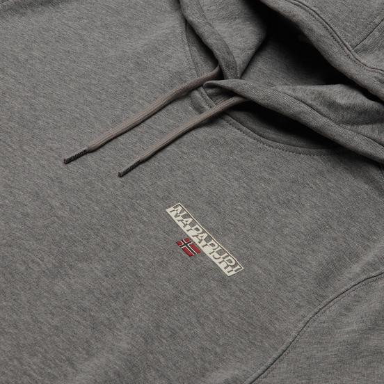 Мужская толстовка Napapijri Ice Hoodie Medium Grey Melange