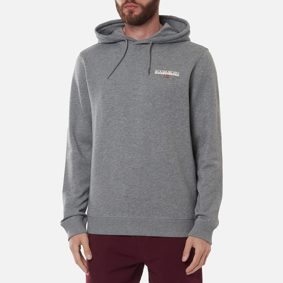 Мужская толстовка Napapijri Ice Hoodie Medium Grey Melange