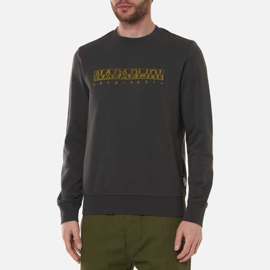 Мужская толстовка Napapijri Ballar Crew Dark Grey Solid