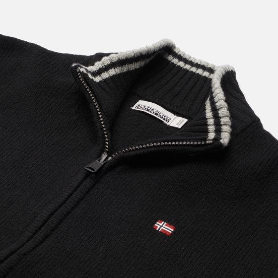 Мужской свитер Napapijri Dain Full Zip Black