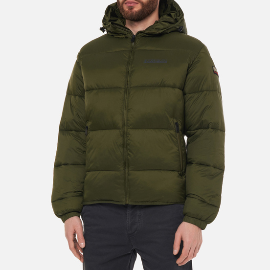 Мужской пуховик Napapijri Suomi Hooded Green Depths