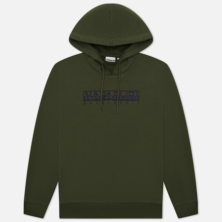 Мужская толстовка Napapijri Berber Hoodie, цвет зелёный, размер L