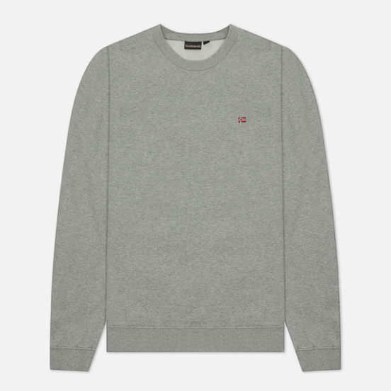 Мужская толстовка Napapijri Balis Crew Medium Grey Melange/Medium Grey Melange