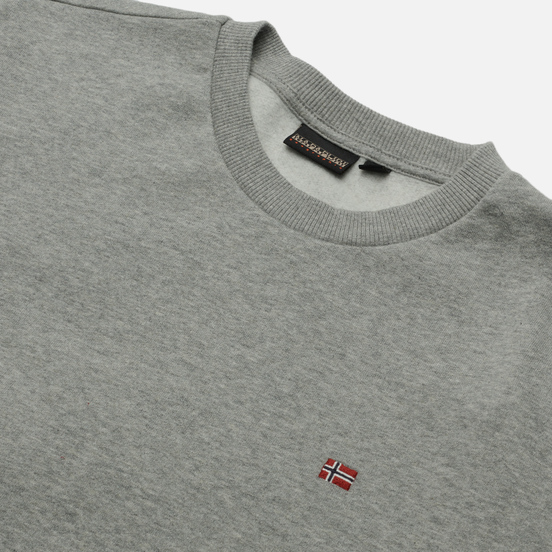 Мужская толстовка Napapijri Balis Crew Medium Grey Melange/Medium Grey Melange