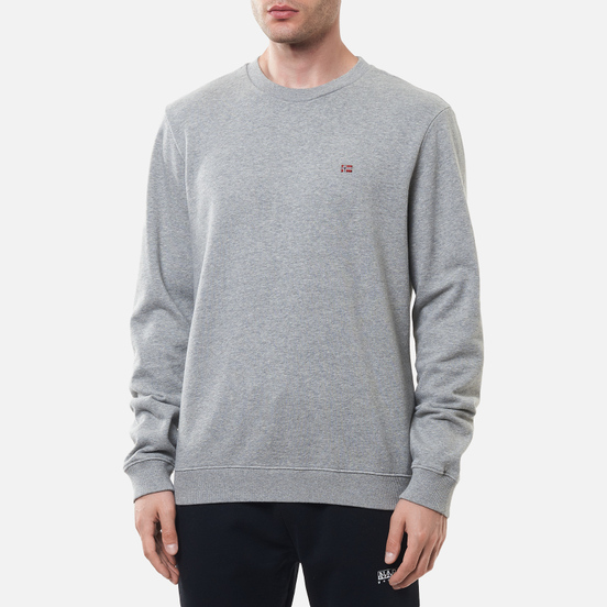 Мужская толстовка Napapijri Balis Crew Medium Grey Melange/Medium Grey Melange