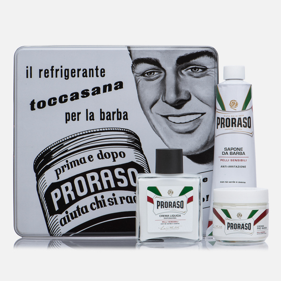 Набор для бритья Proraso Toccasana Vintage Selection Tin White Range