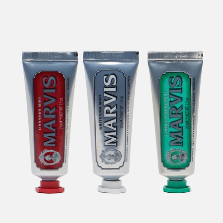 Уход за полостью рта Набор зубных паст Marvis Flavour Collection 3-pcs Travel Size, цвет серебряный