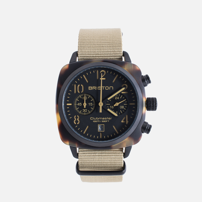 Наручные часы Briston Clubmaster Chrono Matte Tortoise/Black/Khaki