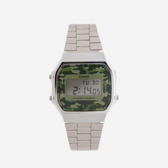 Наручные часы CASIO Collection A-168WEC-3E Silver/Green Camo