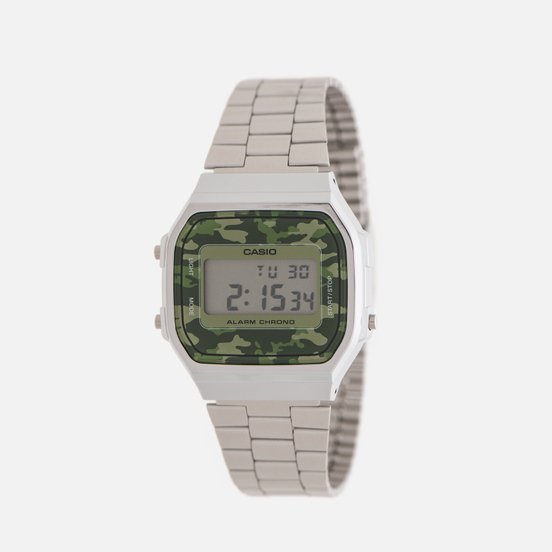 Наручные часы CASIO Collection A-168WEC-3E Silver/Green Camo