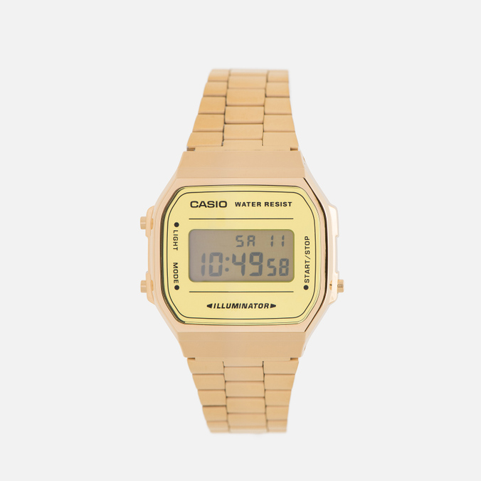 Наручные часы CASIO, цвет золотой, размер UNI A-168WEGM-9E Collection A-168WEGM-9E - фото 1